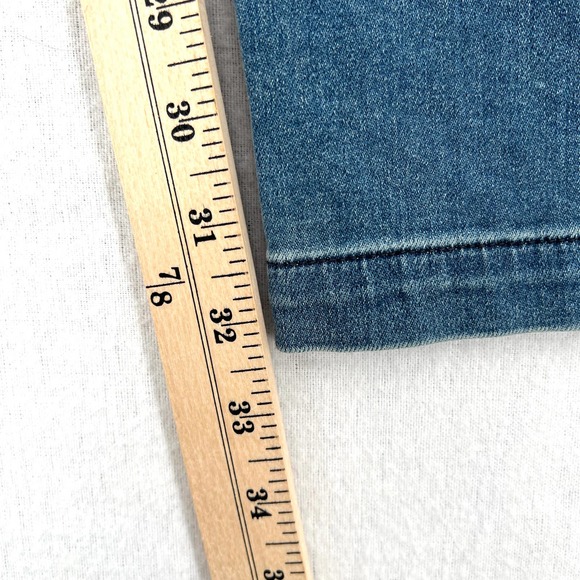 ENZA COSTA Pants Womens 29 Blue Straight Leg Denim Trouser Pant High Rise NEW - Picture 16 of 16